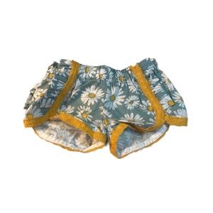 Marie Nicole Shorts Baby Girl Daisies Yellow Summer | Size - 3-6 Months